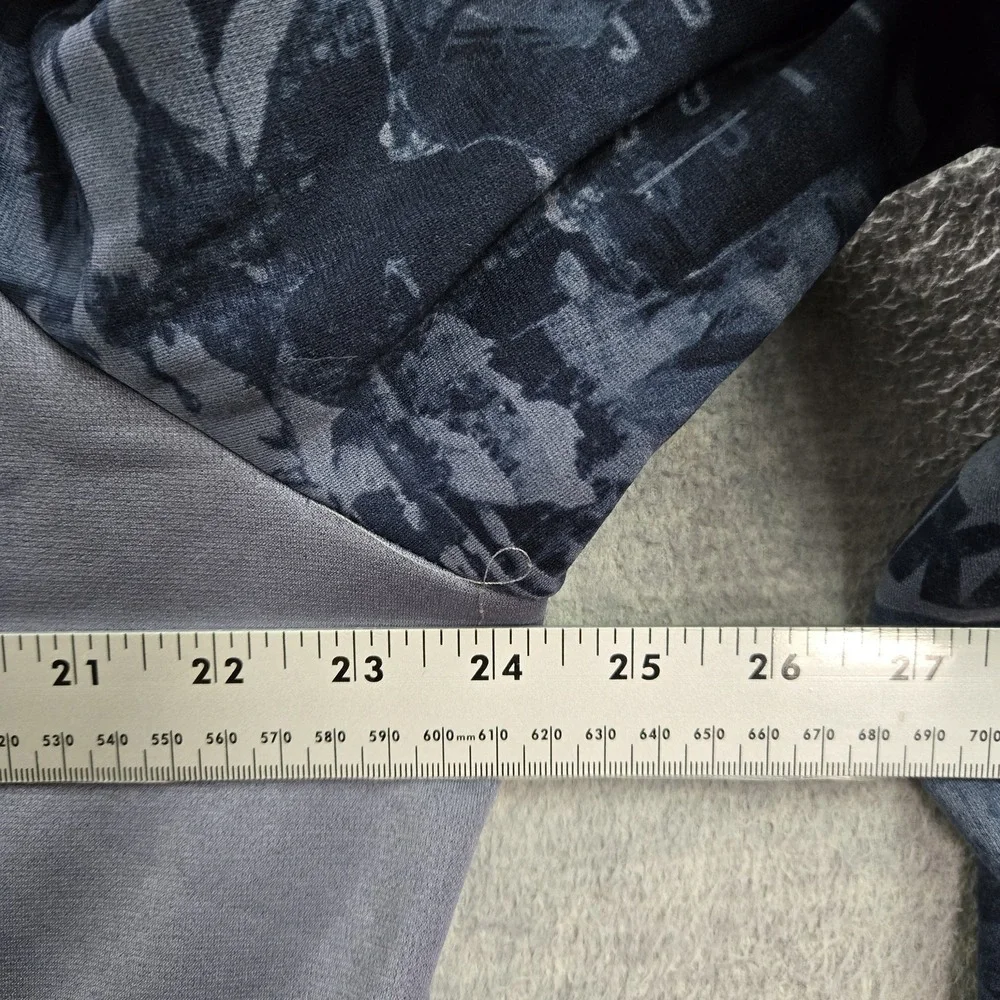Nike Men Hoodie L Gray Big Center Swoosh Camo Raglan Long Sleeve‎ Pullover
